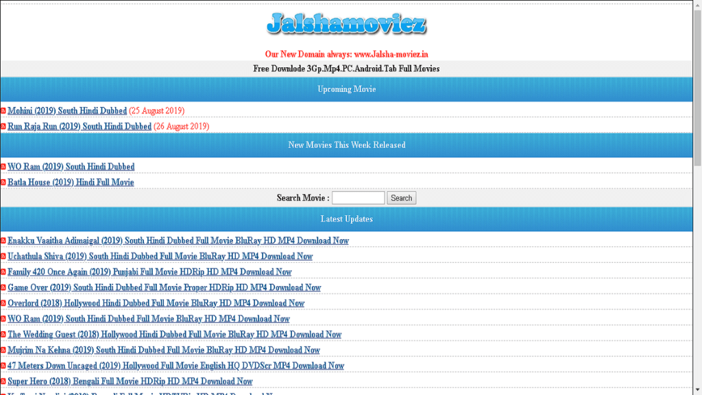 JalshaMoviez 2023 - 300mb, HD, 1080p, 720p Latest Hindi Movies Free Download